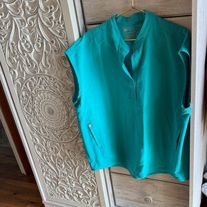 FIGS Teal Sleeveless Tunic Top